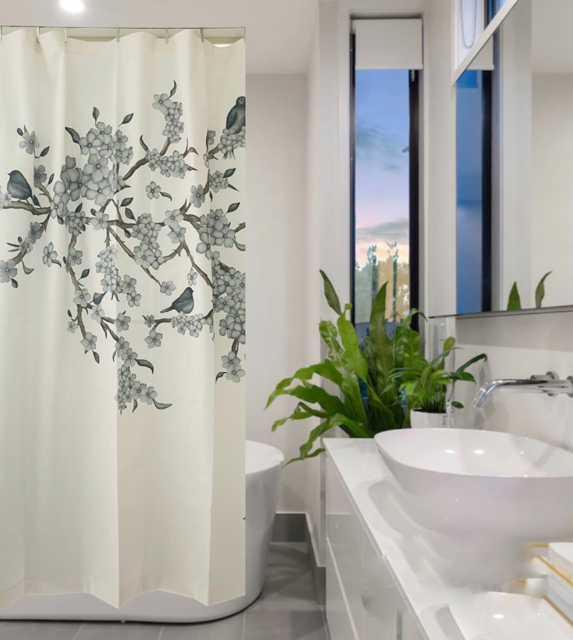 CORTINA DE BAÑO PAJARITO