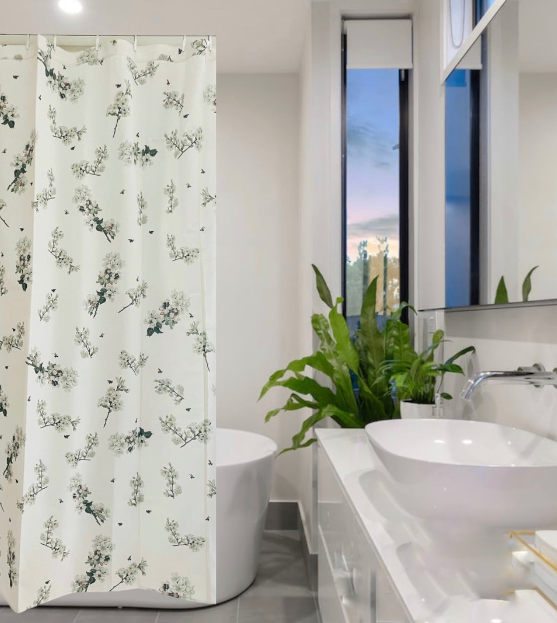 CORTINA DE BAÑO CIRUELO
