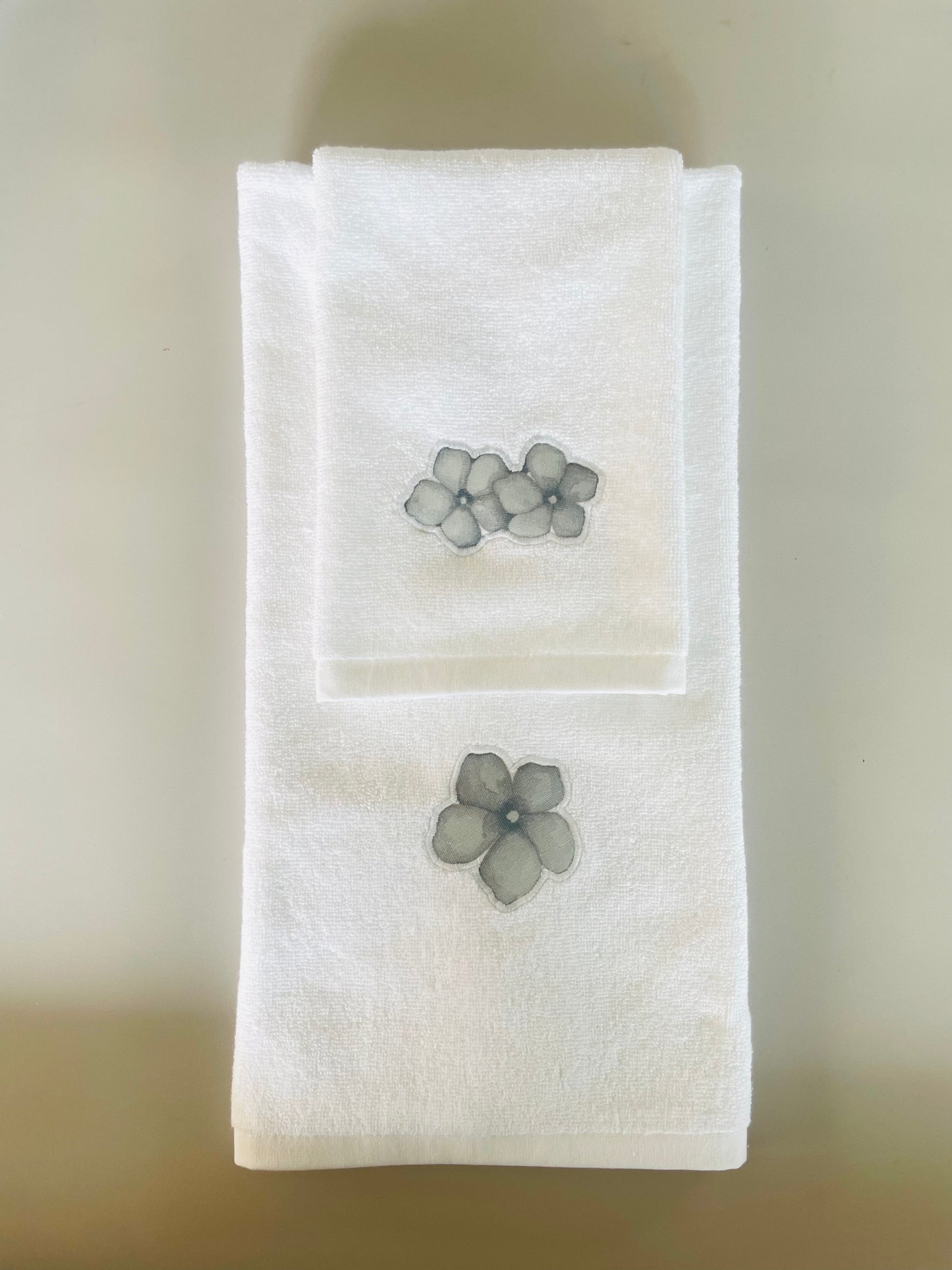 CONJUNTO TOALLA MANO-VISITA FLOR CIRU
