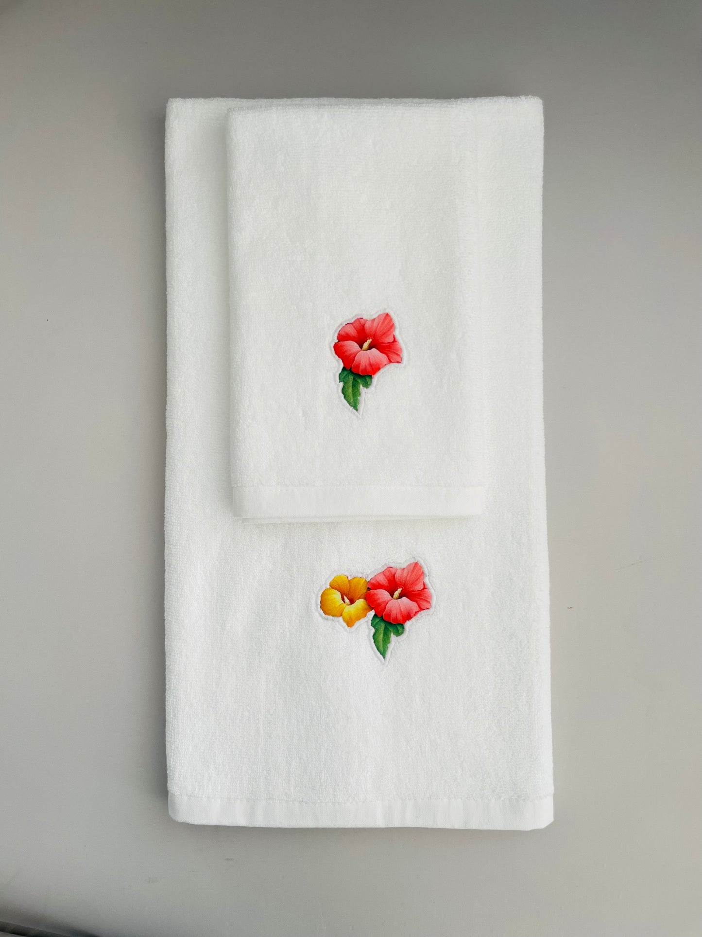CONJUNTO TOALLA MANO-VISITA HIBISCUS