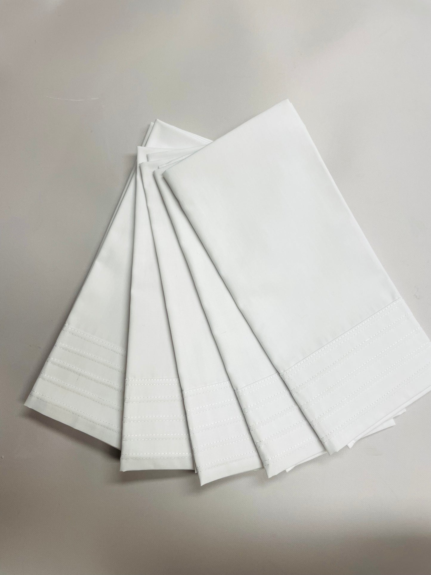 SET 8 SERVILLETAS ALGODON BLANCAS