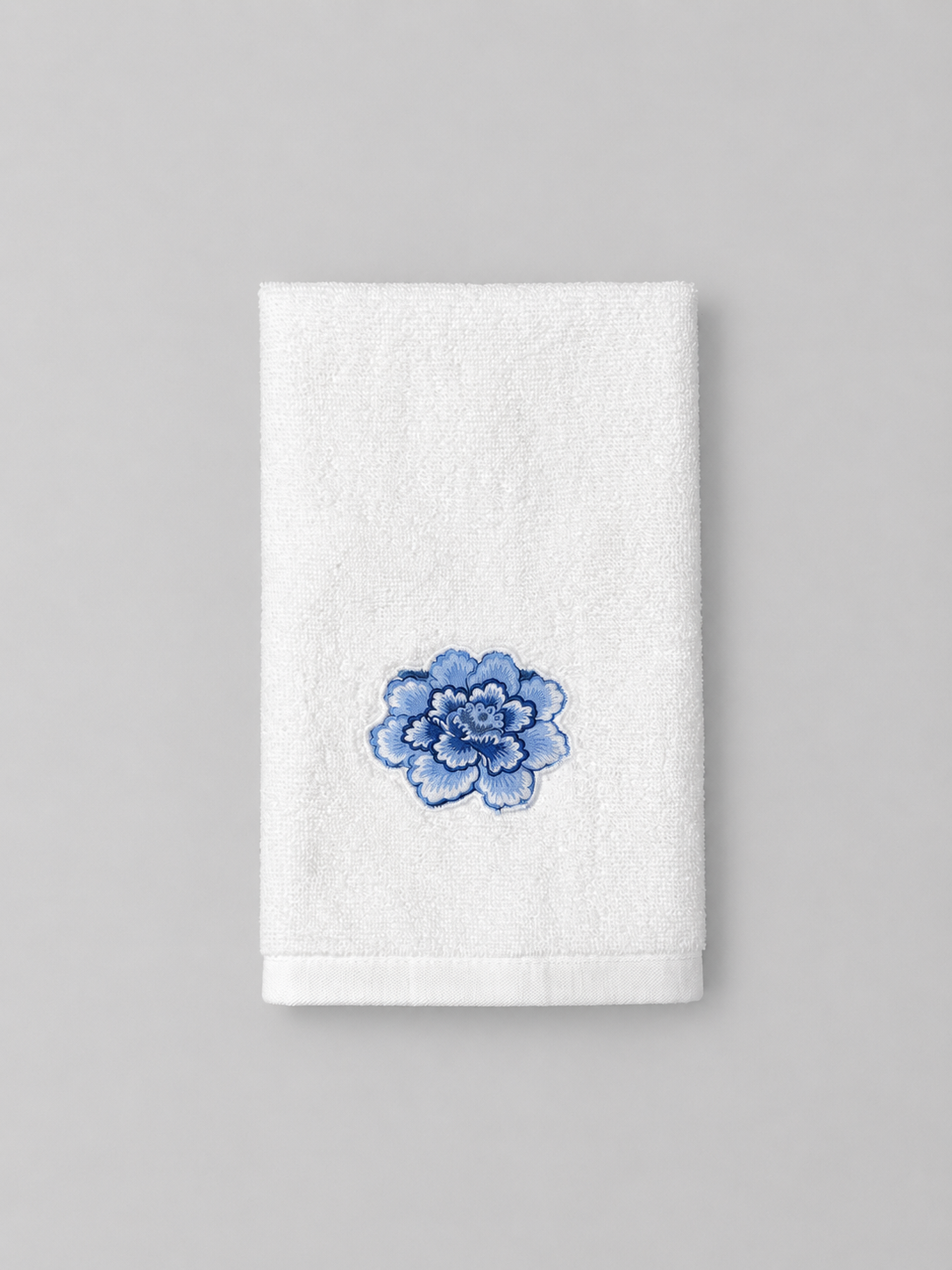 TOALLA VISITA FLOR AZUL 2