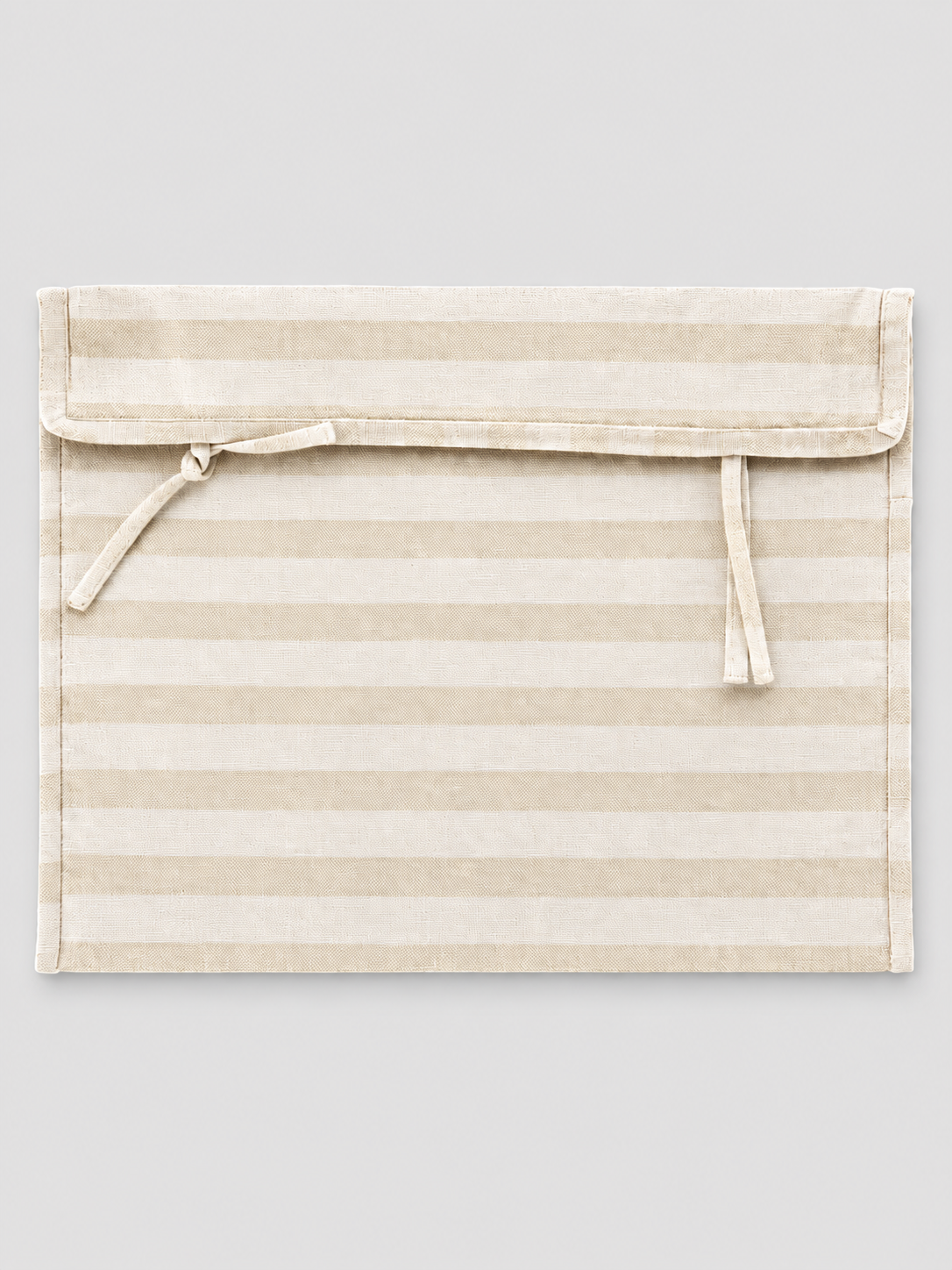 PORTA ROPA INTERIOR RAYAS BEIGE CLARO