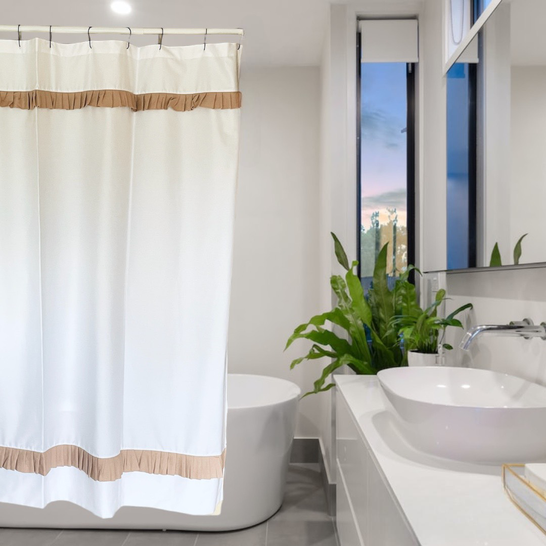 CORTINA DE BAÑO VUELOS ROSA VIEJO