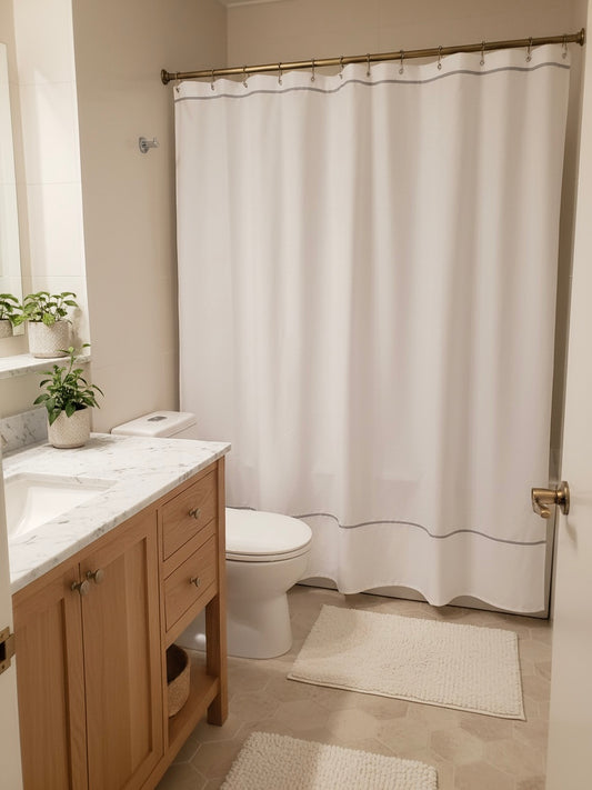 CORTINA DE BAÑO VIVO GRIS OSCURO