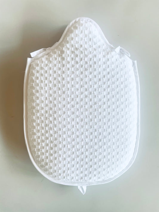 FUNDA GUATERO PIQUE CUADROS BLANCO