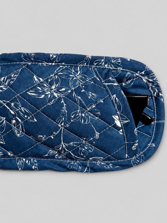 FUNDA ANTEOJOS FLOR AZUL