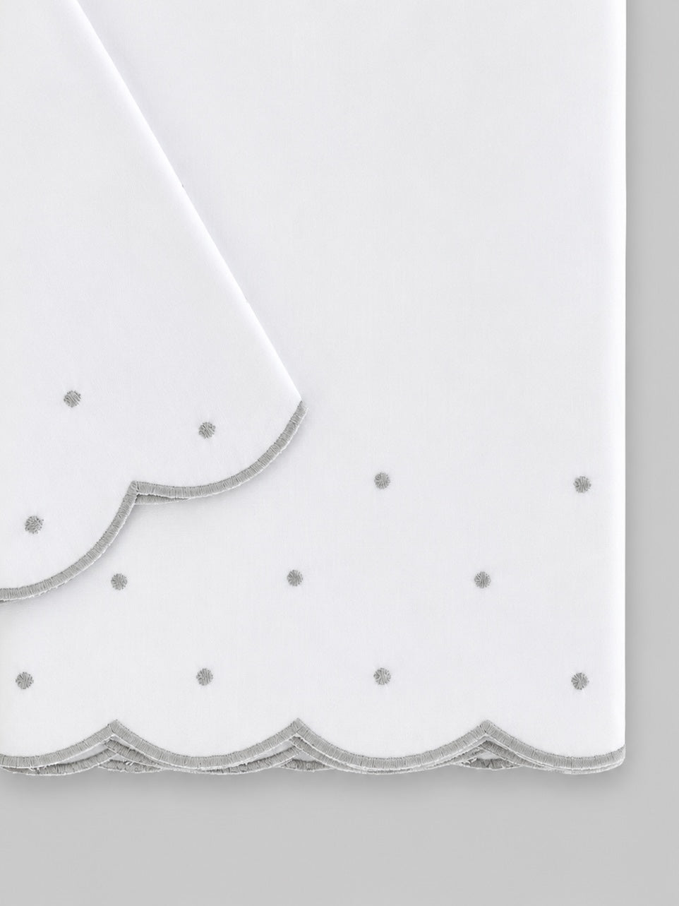 JUEGOS DE SÁBANAS PUNTOS BORDADOS GRIS