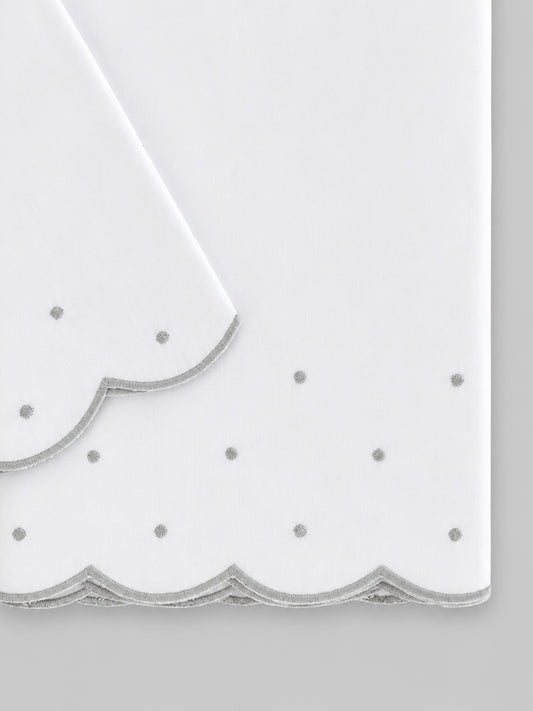 JUEGOS DE SÁBANAS PUNTOS BORDADOS GRIS