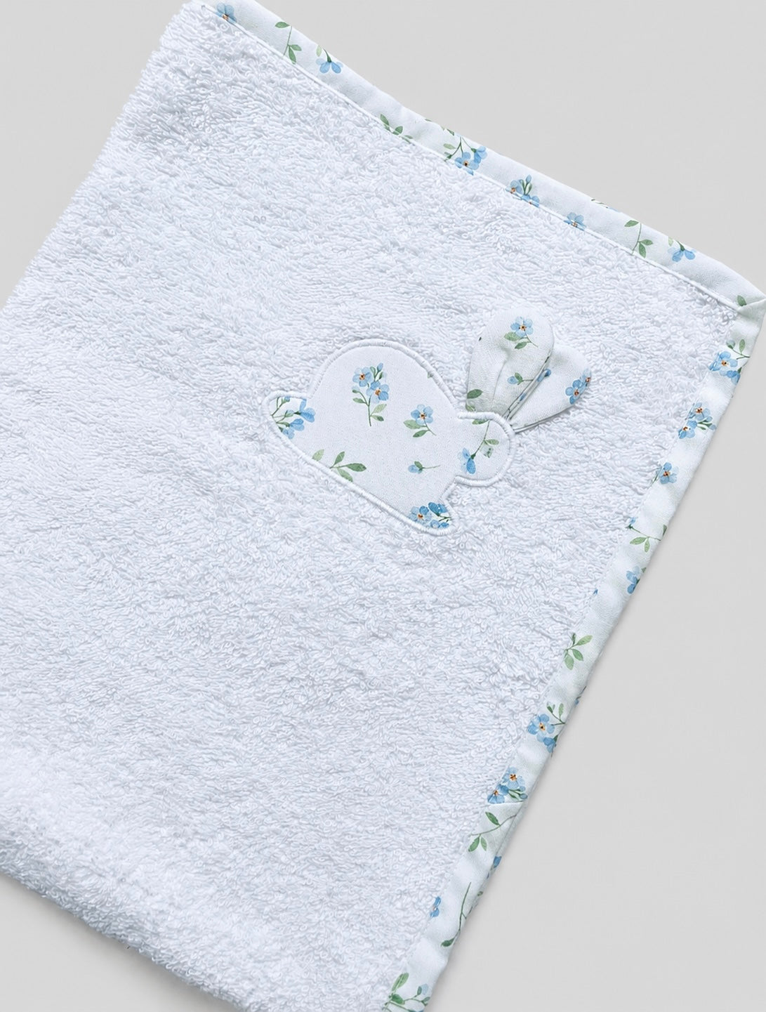 TOALLA MUDADOR FLOR CELESTE