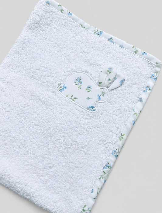 TOALLA MUDADOR FLOR CELESTE