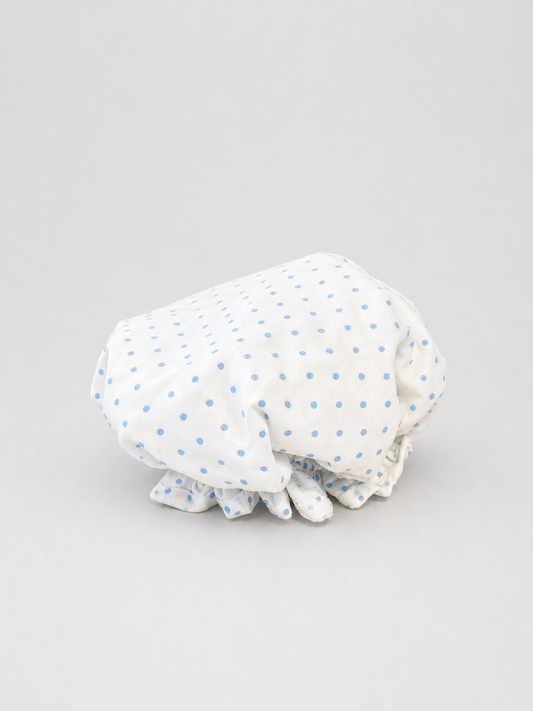 GORRA DE BAÑO PUNTOS CELESTE