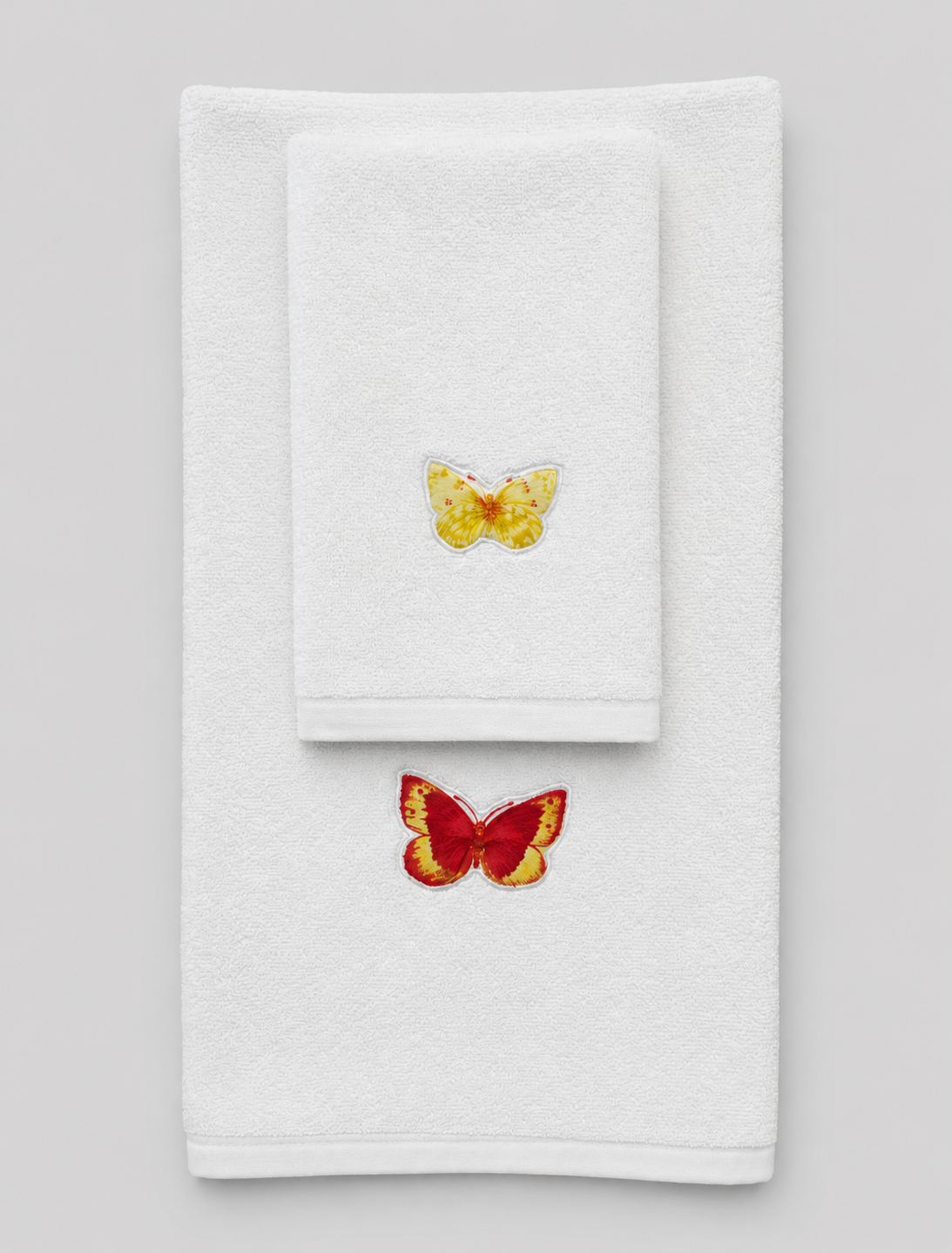 CONJUNTO TOALLA MANO-VISITA MARIPOSA AMA