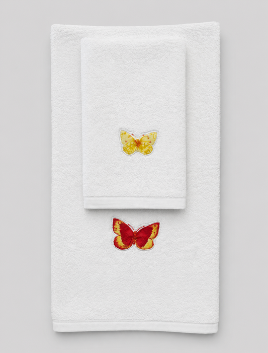 CONJUNTO TOALLA MANO-VISITA MARIPOSA AMA