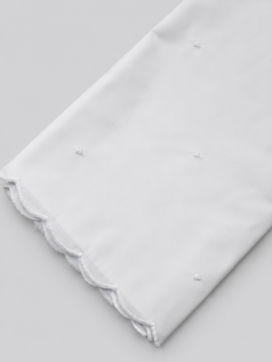 JUEGOS DE SÁBANAS PUNTOS BORDADOS BLANCOS