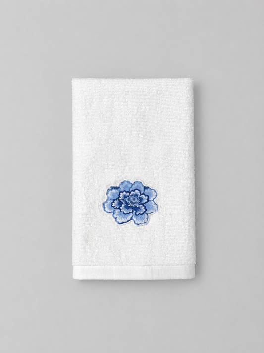 TOALLA VISITA FLOR AZUL 2