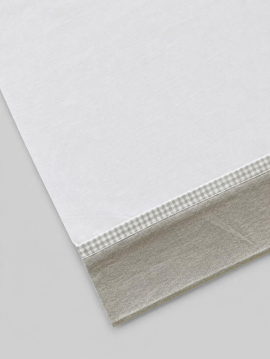 FUNDA ALMOHADA GRIS CUADROD