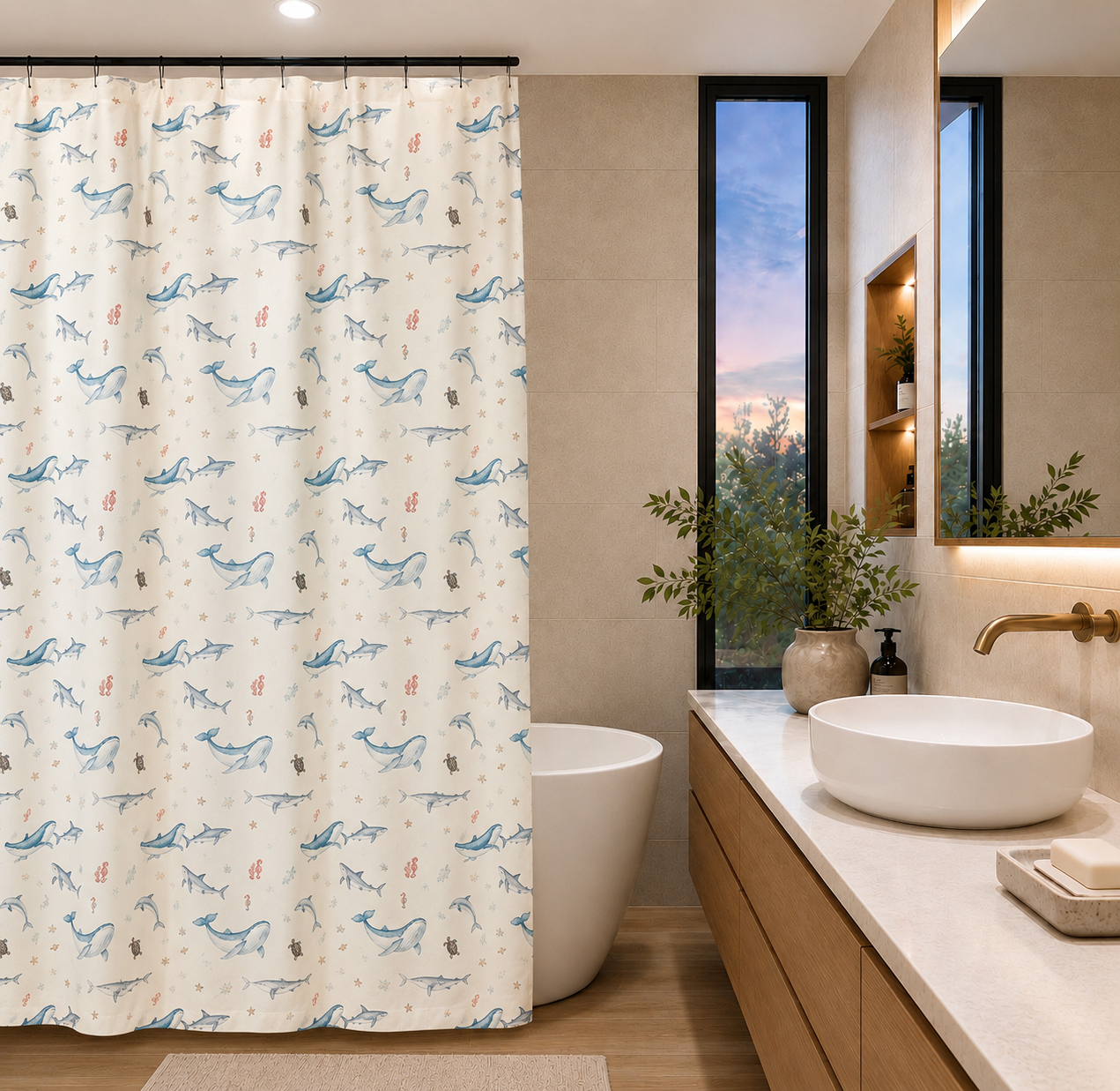 CORTINA DE BAÑO MAR