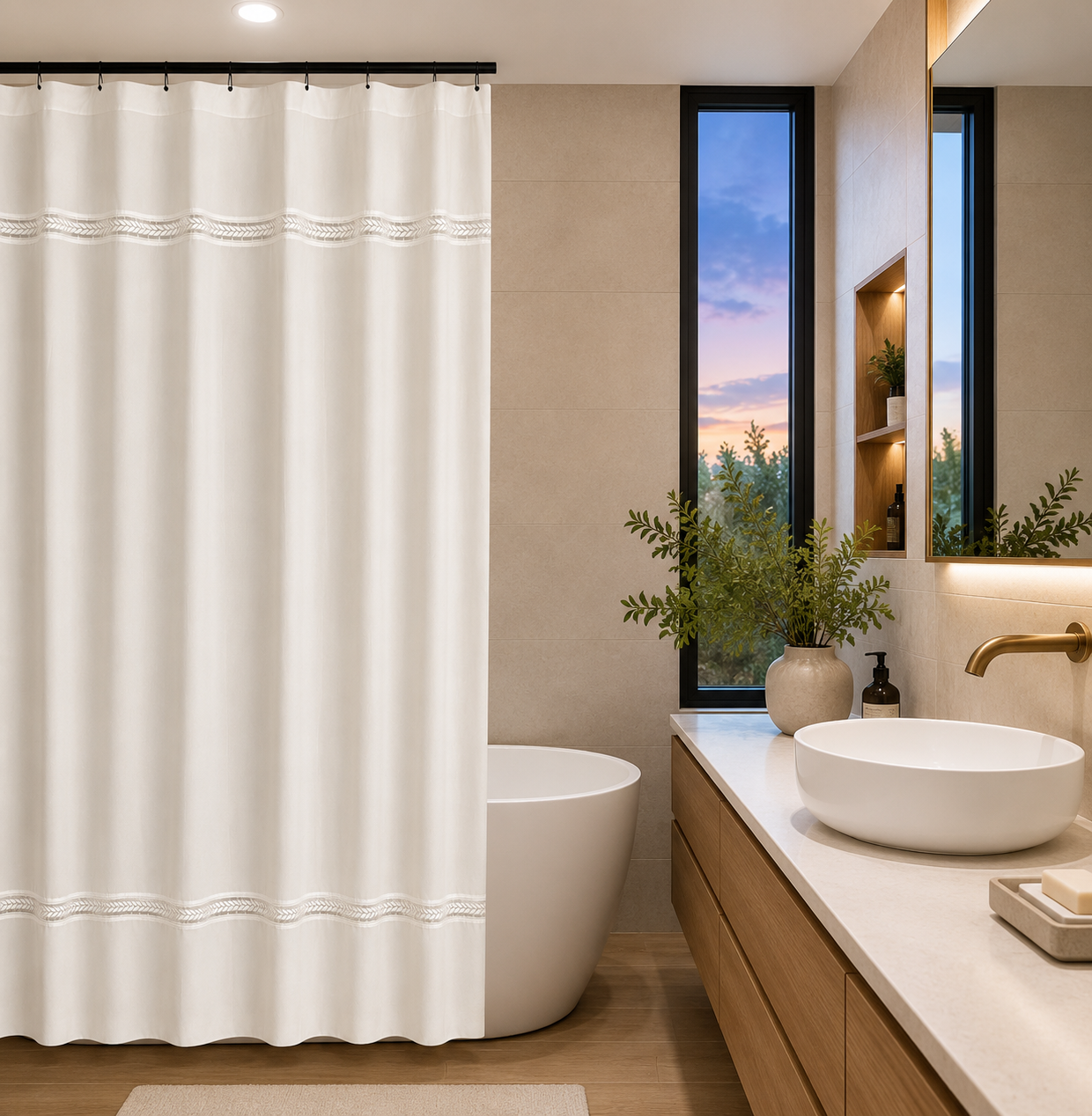 CORTINA DE BAÑO ESPIGA