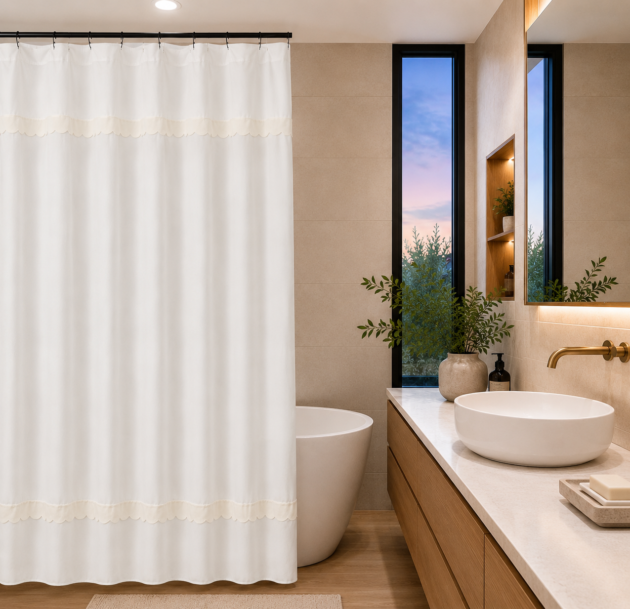 CORTINA DE BAÑO OLAS