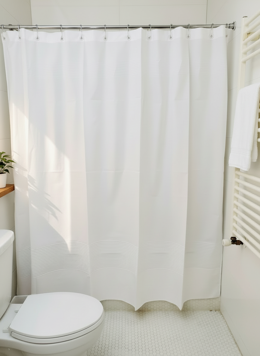 CORTINA DE BAÑO PESPUNTE BLANCO