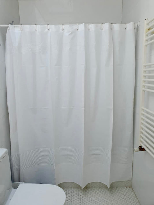 CORTINA DE BAÑO PESPUNTE BLANCO